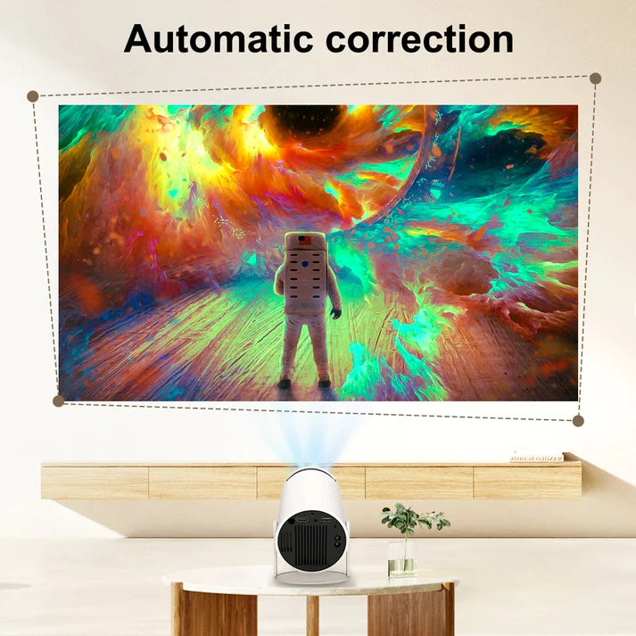 Mini Round 4K Resolution Projector – Compact High-Definition Entertainment